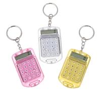 Ciieeo 3 Piezas Calculadora Miniatura Llavero Calculadora Electrónica de Bolsillo de Plástico, Portátil y Ligera, Estudiantes, para Escuela y Trabajo