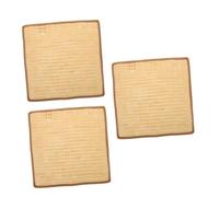 Ciieeo 3 Piezas Cojín de Asiento de Bambú Transpirable y Antideslizante Almohadilla para Coche Oficina y Hogar Revestimiento de Verano para Silla y Sofá Color Beige de Grosor