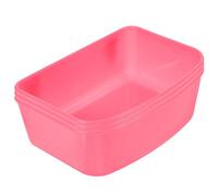 Ciieeo 3 Piezas Comedero para Loros, Tazón de Comida para Jaula de Pájaros, Plástico Rojo, Fácil de Limpiar E Instalar, para Loro