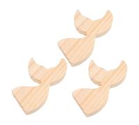 Ciieeo 3 Piezas De Adornos De Bloques De Madera con Forma De De Tabla De Surf Ballena Juguete De Baño Cangrejo Accesorios De Bricolaje Pintura para Animales del Océano