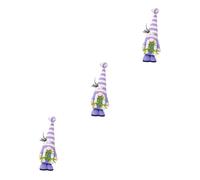 Ciieeo 3 Piezas GNOME de Peluche Decorativo con Lavanda para Fiesta Adorno de Hogar para Primavera Muñeco para Bandejas Escalonadas Regalo para Festivales y Cumpleaños