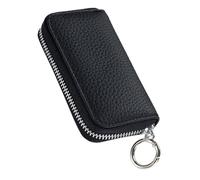 Ciieeo 3 Piezas Llavero Titulares Organizador Clave organizadores Clave ayudante de cámara Caso Clave Bolsos Porta Llaves Titular de la Llave del Coche Casos Clave Piel Genuina Negro