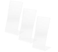 Ciieeo 3 Piezas Soporte Publicitario Acrílico Transparente para Mesas de Expositores para Carteles Fotos y Menús para Ceremonias Religiosas y Espirituales