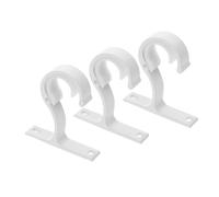 Ciieeo 3 Piezas Soportes de Techo para Barra de Cortina de Aluminio Reforzado de Soporte Central y Montaje Resistente para Cortinas Pesadas Salón y Cocina