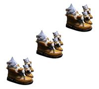 Ciieeo 3 Series Adorno Micro Paisaje Mini Estatuilla De Mesa Decoración Figura De Gato En Miniatura Mini Figura De Mesa Estatuillas De Animales En Miniatura Resina Sintética 3 Piezas*3