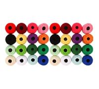 Ciieeo 32 Rollos Rollos de Hilo de Algodón para Bordar y Coser, Ligero y Fácil de Llevar, Adecuado para Principiantes en Bordado y Punto de Cruz Color Aleatorio