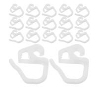 Ciieeo 36 Ganchos para Cortinas de Plástico Blanco Pequeños Clips Antideslizantes para Pliegues Fijación Segura para Ventanas Puertas y Duchas Paquete de 36 Unidades para Uso