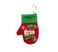 Ciieeo 3piezas Bolsa de Obsequio de Dulces Navideños Guantes Portacubiertos para Fiestas Casa Diseño Papá Noel Muñeco de Alce