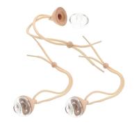 Ciieeo 3piezas Colgante De Botella De Perfume Para Coche De Vidrio Rellenable Con Forma De Gota De Agua Tapa De Madera Decoración Para Espejo Retrovisor