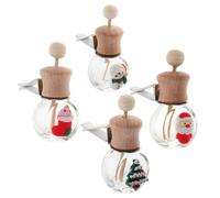 Ciieeo 4 Clips De Ventilación Para Aromaterapia Perfume Desodorante Navideño De Invierno Decoraciones Navideñas Con Forma De Árbol Difusor De Ventilación Para Coche De Nieve