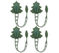 Ciieeo 4 Ganchos de Silicona Adhesivos para guirnaldas navideñas, Ideales para Colgar Medias en la repisa de la Chimenea o la Puerta.