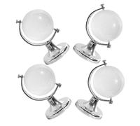 Ciieeo 4 Piezas Adorno De Globo Mini Mundo Globo Del Mundo Globo Para Oficina Globo Terráqueo Globos Globo De Escritorio Para Oficina Transparent Cristal Artificial