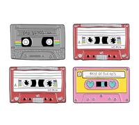 Ciieeo 4 Piezas Broche Pin Solapa Mujer Diseño Vintage Cassette Dibujos Animados Decoración Ropa