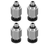 Ciieeo 4 Piezas Conector Rápido Neumático de Cobre Acoplador Recto de Tubo con Rosca Externa Fitting para Mangueras de Aire Herramientas y Compresores