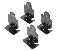 Ciieeo 4 Piezas Dianas de Entrenamiento Metálicas Mini | Juego de Objetivos Negros, Base Antideslizante, Uso Personal, Alta Fiabilidad, para Práctica al Aire Libre