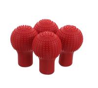 Ciieeo 4 Piezas Funda de Pomo de Cambio Manual Antideslizante de Silicona Roja Protección Térmica y Diseño Moderno para Mejorar la Estética Interior del Coche