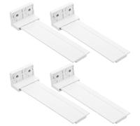 Ciieeo 4 Piezas Guías Correderas para Cajón ABS Blanco Soporte Resistente | Minimiza Movimientos, Suave del Cajón, Compatible Muebles de Cocina Integrados