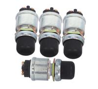 Ciieeo 4 Piezas Interruptor de Botón Pulsador para Arranque Momentáneo Motor Coche Camión Barco Tractor Vehículo con Tapa