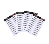 Ciieeo 4 Piezas Pegatinas para Cejas Postizas 6d Efecto de Pelo Marrón, Impermeables y Reutilizables, Papel Transfer para Cejas Artificiales de Niña
