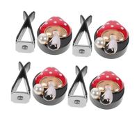 Ciieeo 4 Piezas Unidades Clips Ambientadores Coche Decoración Aroma Clip Ventilación Forma Seta Rojo Duradero Zinc Plástico Accesorio Interior Vehículo Elegante