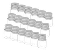 Ciieeo 48 Piezas Botellas de Vidrio Transparentes con Tapa de Aluminio de Frascos Pequeños Sellados para Muestras Aceites y Decoración de Viaje