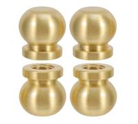 Ciieeo 4piezas Base de Madera Pies de Cobre Pequeños Patas para Bandejas de Latón Elevadores Decorativos para Muebles para Cajas de Madera y Tablas de Servir Espacios Rústicos