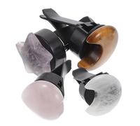 Ciieeo 4piezas Clip De Piedra De Aromaterapia Para Coche Decorativo Forma De Luna Corazón y Estrella Colores Aleatorios Accesorios De Cristal Para Ventilación