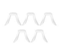 Ciieeo 5 Almohadillas Nasales para Gafas Rosca, Silicona Transparente Suave, Modelo Corto 569, Accesorio para Reparación y Soporte Cómodo en Visión y Cuidado de Gafas