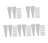 Ciieeo 5 Juegos Juego De Tijeras De Cocina Cubierta Transparente Plegable Clíper Removedor De Cutícula Pestaña Gel Accesorio De Peluquería Manga De Tijera De Polivinilo 50 Uds * 5