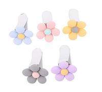 Ciieeo 5 Piezas Ambientador Clip de Ventilación para Coche Difusor de Aceites Esenciales Forma de Flor Pack Pastel Amarillo Rosa Azul Gris Decoración para Automóviles y Aromatización del