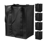 Ciieeo 5 Piezas Bolsas para Botellas de Vino para Viajar Bolsa de Vino de Navidad Black