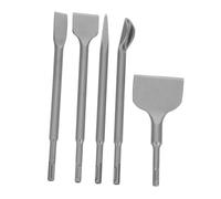 Ciieeo 5 Piezas Set De Cincel De Martillo Montaje En Ladrillo Sin Taladrar Baldoso Brocas Para Albañilería Cincel Demolición Tile Remover Tool Albañilería Gris Acero Cromado