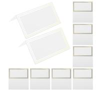 Ciieeo 50 Tarjetas de Lugar para Boda en Papel Blanco Diseño Elegante y Borde Dorado, Fáciles de Escribir y Montar para Decoración de Fiesta