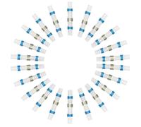 Ciieeo 50 Unidades Terminales Eléctricos Aislados Termorretráctiles 16-14 Awg Conectores para Cables Impermeables Manguitos de Soldadura Azul para Automóviles y Barcos