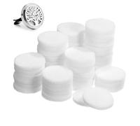 Ciieeo 50piezas Almohadillas Difusoras De Aroma Para Collar De Aromaterapia Unidades De Algodón Repuestos Para Colgantes Aromáticos Uso Diario y Obsequio Especial