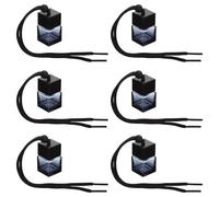 Ciieeo 6 Frascos de Perfume Colgantes para Coche 8 Ml, Difusores Vacíos de Vidrio Resistente en Negro Degradado, Ambientador Portátil para Espejo Retrovisor, Accesorio para Interior