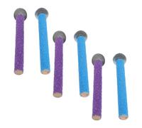 Ciieeo 6 Perchas para Jaula de Periquitos y Loros Varillas para Moler Uñas de Pájaros de 15 CM en Colores Púrpura y Azul Soporte Resistente para Jaulas Accesorios para Pájaros y