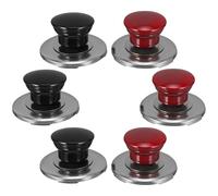 Ciieeo 6 Perillas de Repuesto para Tapa de Hervidor Silbato Fuerte, Color Rojo, Material Baquelita y Acero Inoxidable, Compatibles Mayoría de Hervidores