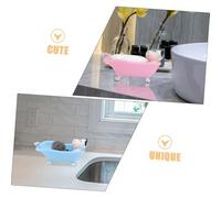 Ciieeo 6 Piezas Soporte para Jabón de Barra con Diseño de Dibujos Animados Drenaje Soporte Pequeño para Baño Caja Decorativa para Jabón Forma de Bañera Almacenamiento Versátil para Lavabo