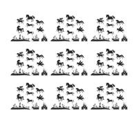 Ciieeo 60 piezas Tarjetas Siluetas de Unicornios y Castillos para Decoración DIY Frascos Estilo Tarro Mason