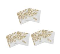 Ciieeo 60piezas Servilletas Estampadas De Flores Doradas Para Decoración De Mesas Bodas y Manteles Individuales Elegantes y Funcionales