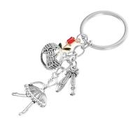 Ciieeo 6piezas Llavero de Bailarina de Ballet para Niñas y Mujeres Llavero de Aleación de Zinc con Dije de Flor para Decoración de Bolso y Colgante de Zapato de Ballet
