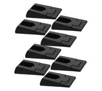 Ciieeo 8 Piezas Base de Varilla de Ropa ropero Perchero para Colgar Ropa Soportes de Varilla de Armario Soporte de Barra de Cortina Black