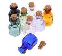 Ciieeo 8 Piezas Mini botella de deseos de vidrio botellitas con corcho deseando botella a la frascos de muestra vacios Madera