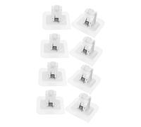 Ciieeo 8 Soportes De Abrazadera para Varillas Telescópicas Soportes para Varillas De Cortina Ganchos para Varillas De Cortina Individuales Soportes De Plástico