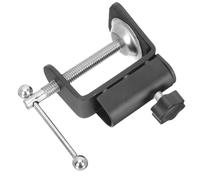 Ciieeo Abrazadera Metálica para Micrófono de Escritorio Base Soporte Ajustable Tornillo Protector Clip Resistente para Mesa Uso Profesional Eventos y Entornos Educativos