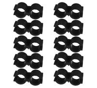 Ciieeo Abrazaderas de Plástico para Palo de Escoba y Recogedor Conector Doble Tubo de 25 MM 10 Piezas Clip de Fijación Resistente para Herramientas de Limpieza y Organización Hogar