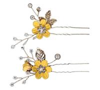 Ciieeo Accesorios Cabello de Boda 2 Piezas Horquillas de Flores Rosas Hechas a Mano para Novias y Testigos en Ceremonias