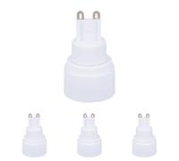 Ciieeo Adaptador de Base G9 a E14 de Cerámica Convertidor de Portalámparas para Bombillas LED 4 Piezas 100-230v Compatible Lámparas de Mesa y Techo Práctico y Duradero
