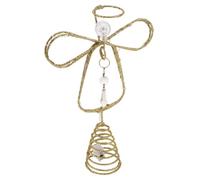 Ciieeo Adorno De Árbol De Navidad Topper del Árbol Navideño Golden